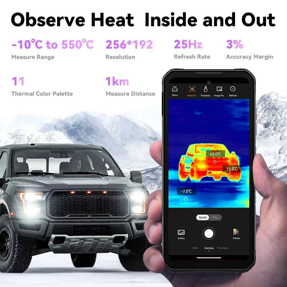 OUКITEL IIIF150 RAPTOR 24/256Gb, 108/64NV/Termal InfiRay/32Mp 10000мАч