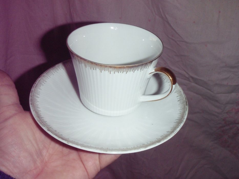 Zestaw śniadaniowy Bavaria porcelana filiżanka, spodek, talerzyk