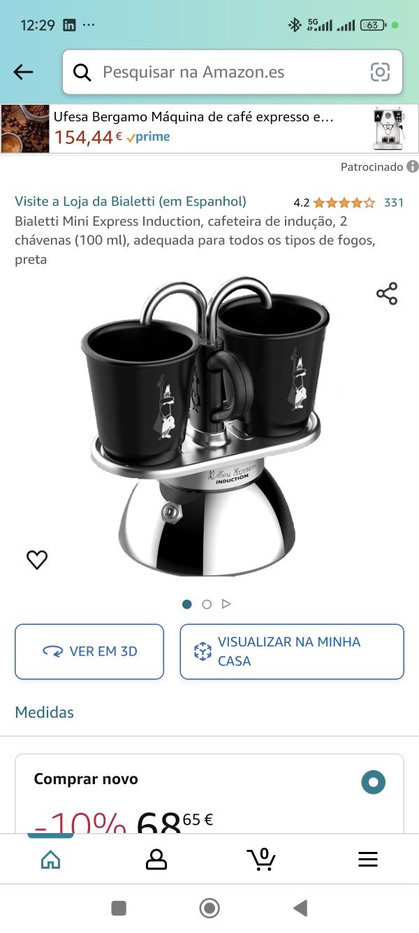 Cafeteira Expresso Indução