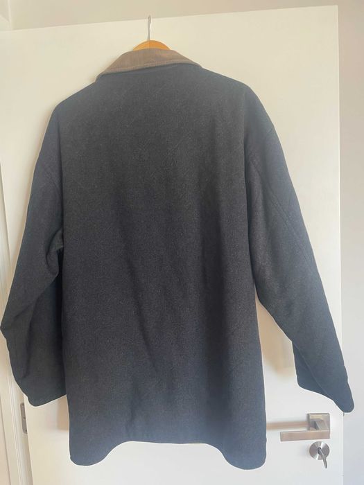 Casaco Parka - cinzento escuro com forro em bege