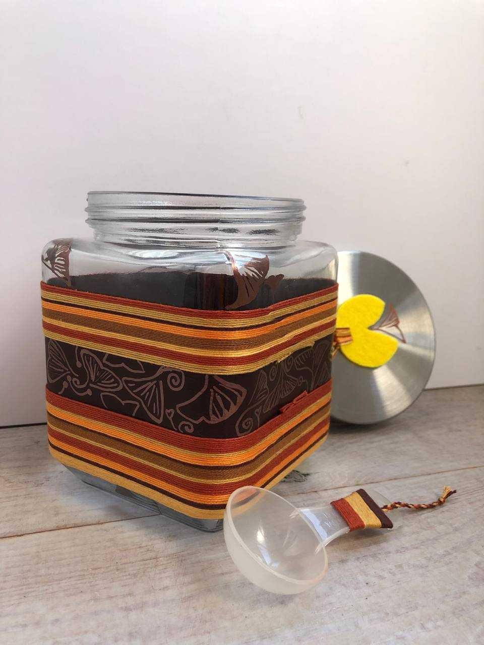 Ёмкость, банка для чая, кофе, круп 1200мл Ємність для  круп handmade
