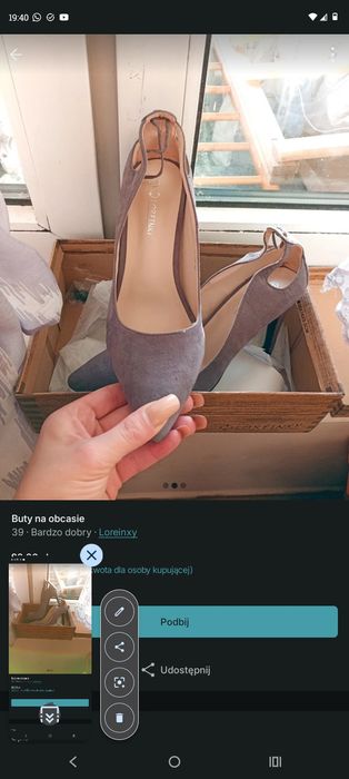 Buty na obcasie używane