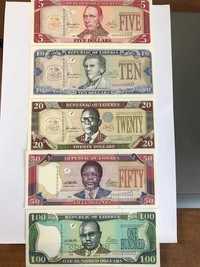 SPECIMEN - Набор образцов банкнот долларов нацбанка Либерия, 1999,UNC.