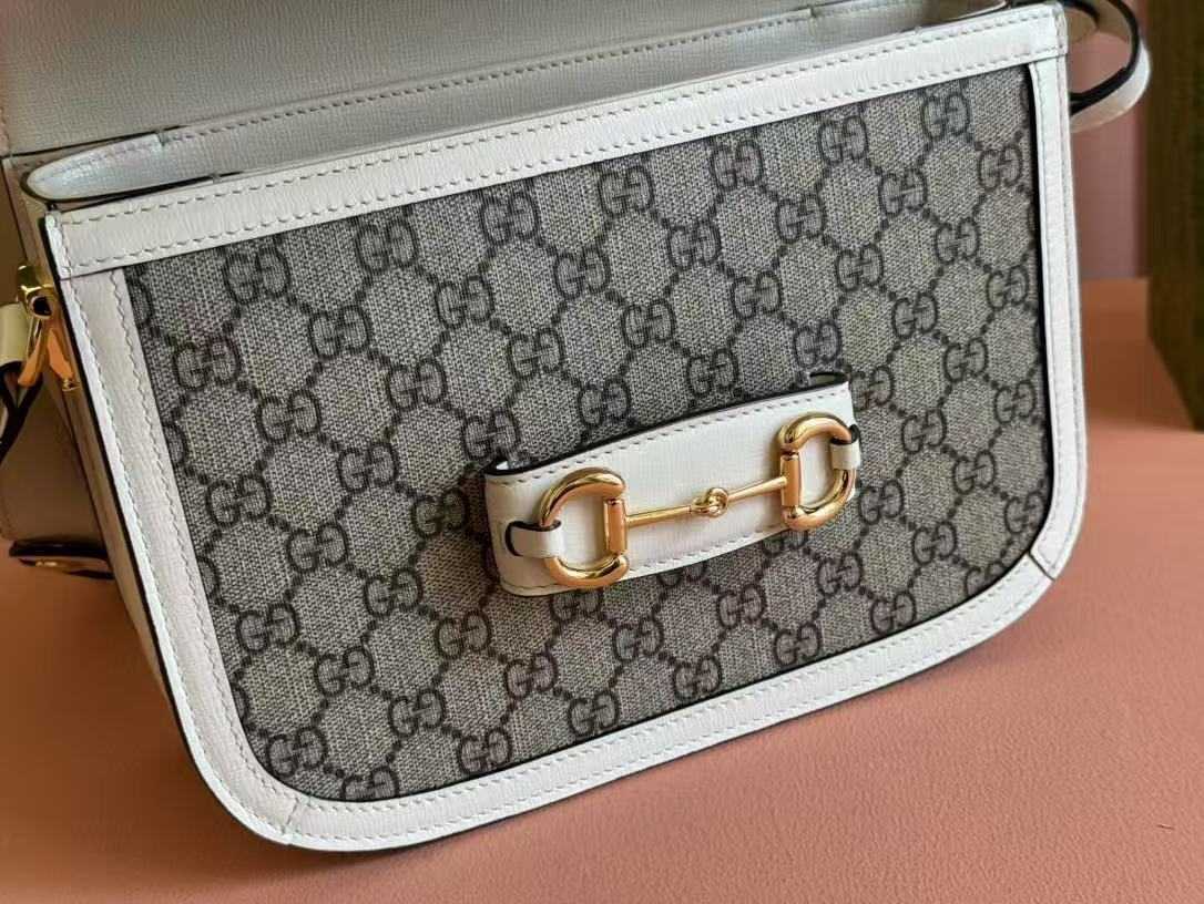 GUCCIHorsebit canvas saddle bag
