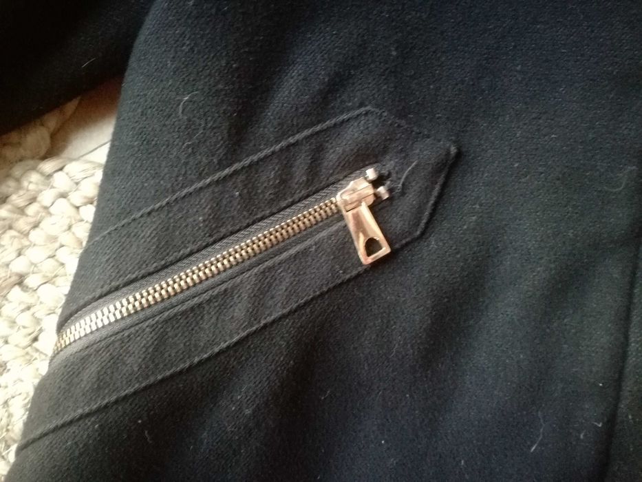 Zara Czarna kurtka ciążowa Płaszczyk z kapturem rozmiar 38 (M)