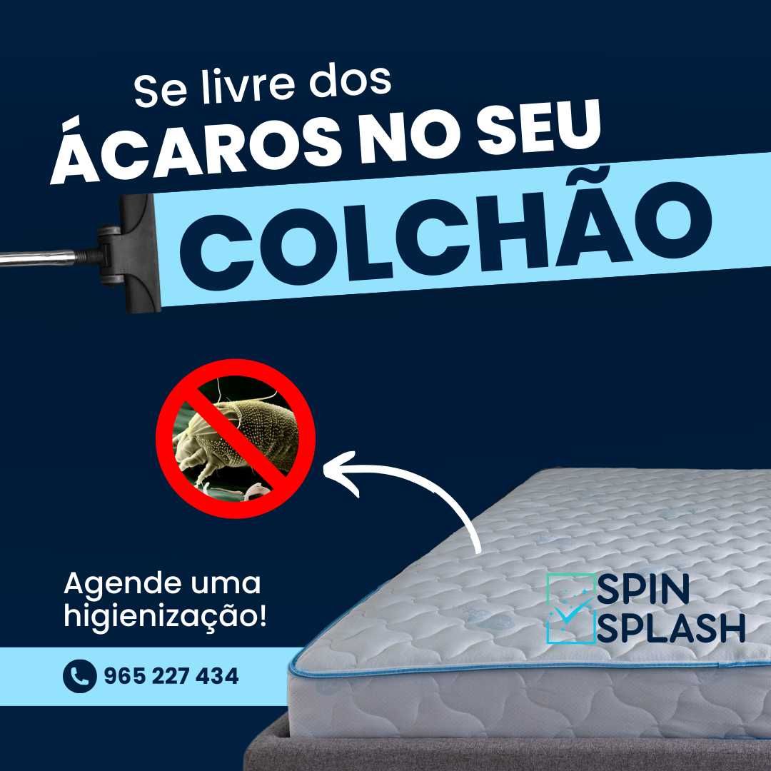 Limpeza e higienização de estofos, colchões, tapetes