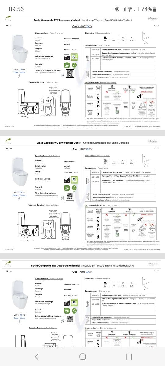 Sanita compacta NOVA Valadares One