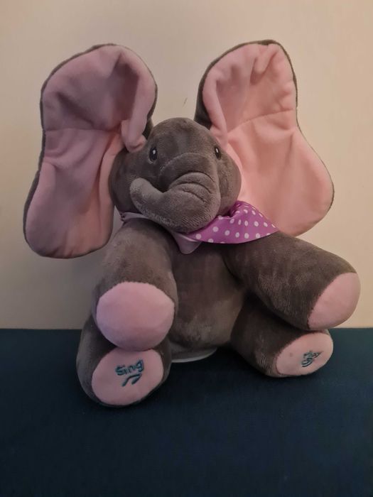 Interaktywna zabawka słonik słoń akuku z dźwiękiem maskotka pluszak