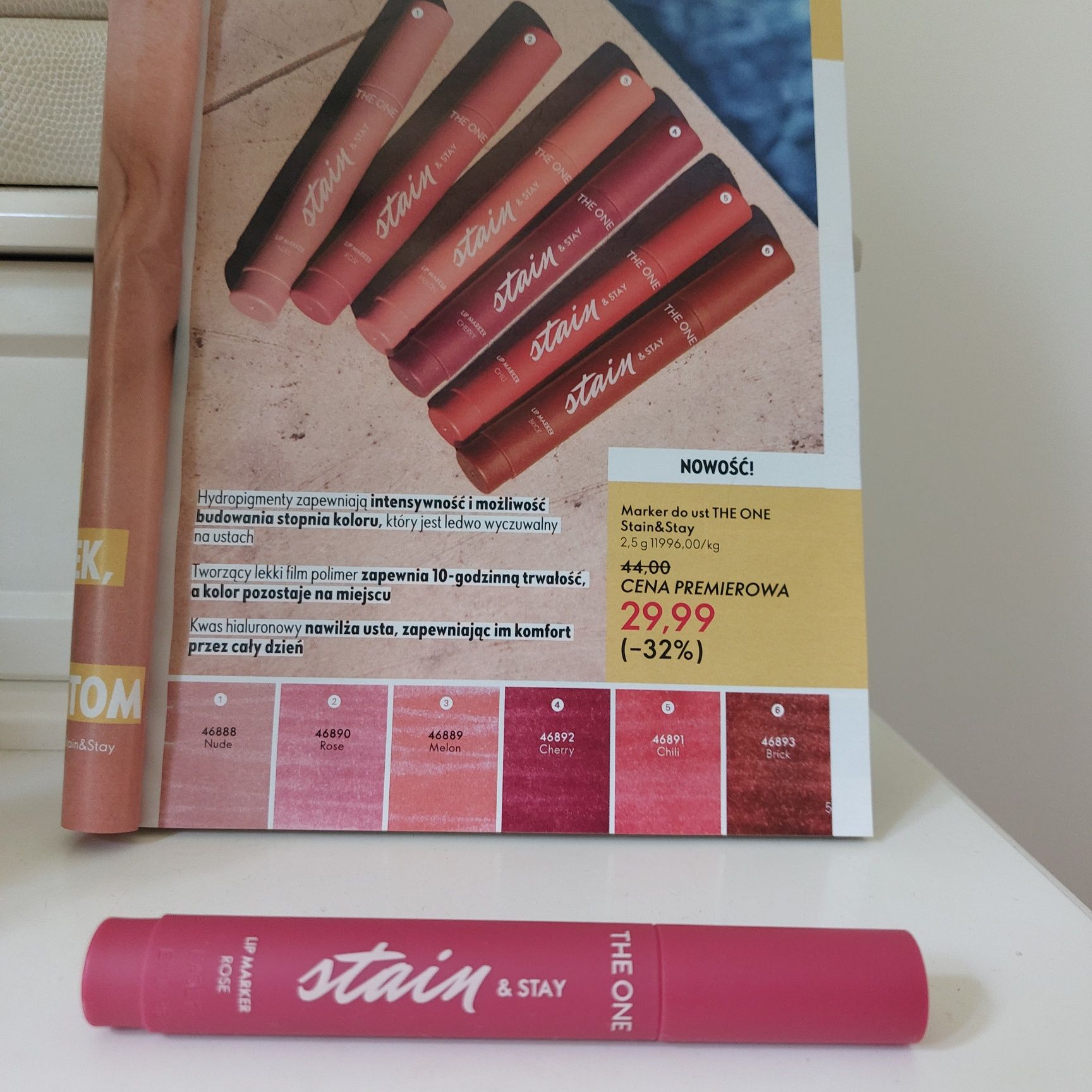 Marker do ust Oriflame Rose Lip marker pisak pomadka