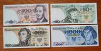 4 dawne banknoty PRL i 1000 lirów włoskich