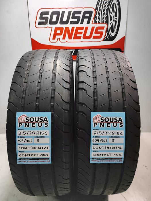 2 pneus semi novos continental 215/70R15C Oferta dos portes