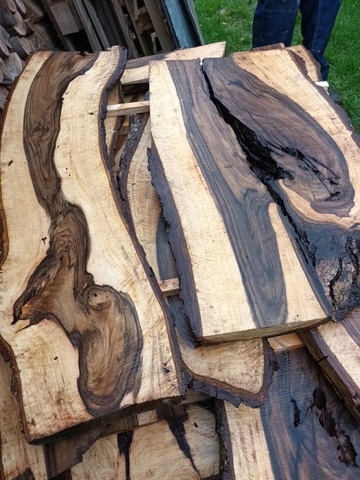 Deska drewno orzech wloski deski foszt tarcica monolit Brus stół zegar