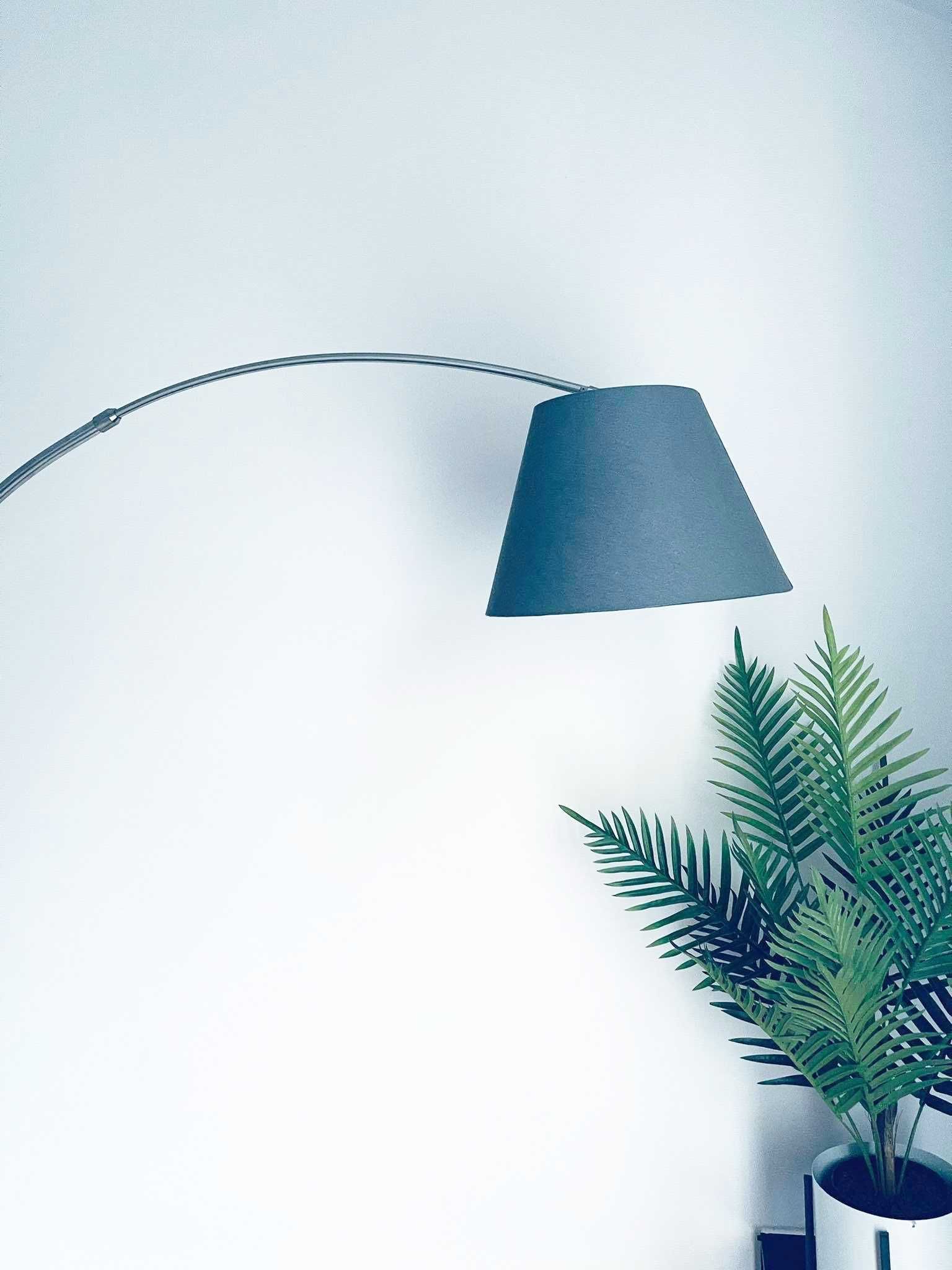 Lampa podłogowa stojąca łuk podstawa czarny marmur