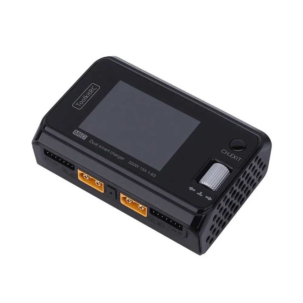Двопортовий зарядний пристрій ToolkitRC M6D 500W 15A, 2-6s, fpv