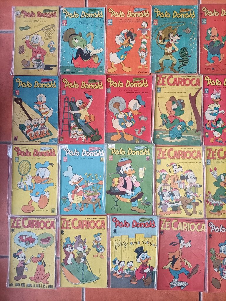 70 Livros desde 1957, Pato Donald/Zé Carioca anos 60/70 e 8 Liv. Cláss