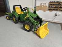 Rolly Toy Traktor na Pedały John Deere 7930 z łyżką i przyczepą