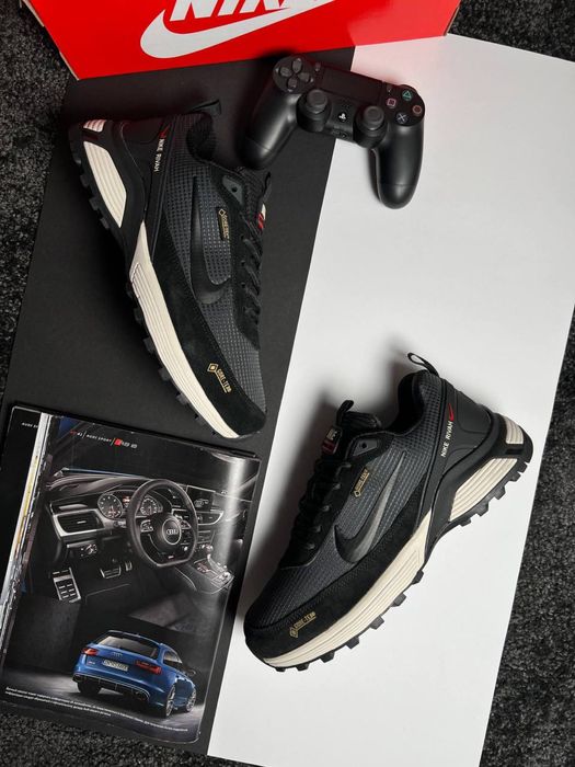 Чоловічі кросівки найк гортекс з хутром Nike Rivah Fur Grey Black