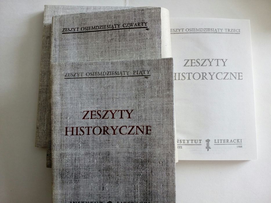 Zeszyty Historyczne Rocznik Osiemdziesiąt Osiem,InstytutLiteracki 1988