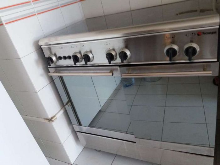 Fogão inox a gás 
 com forno grill ( marca italiana) (Tecnogas