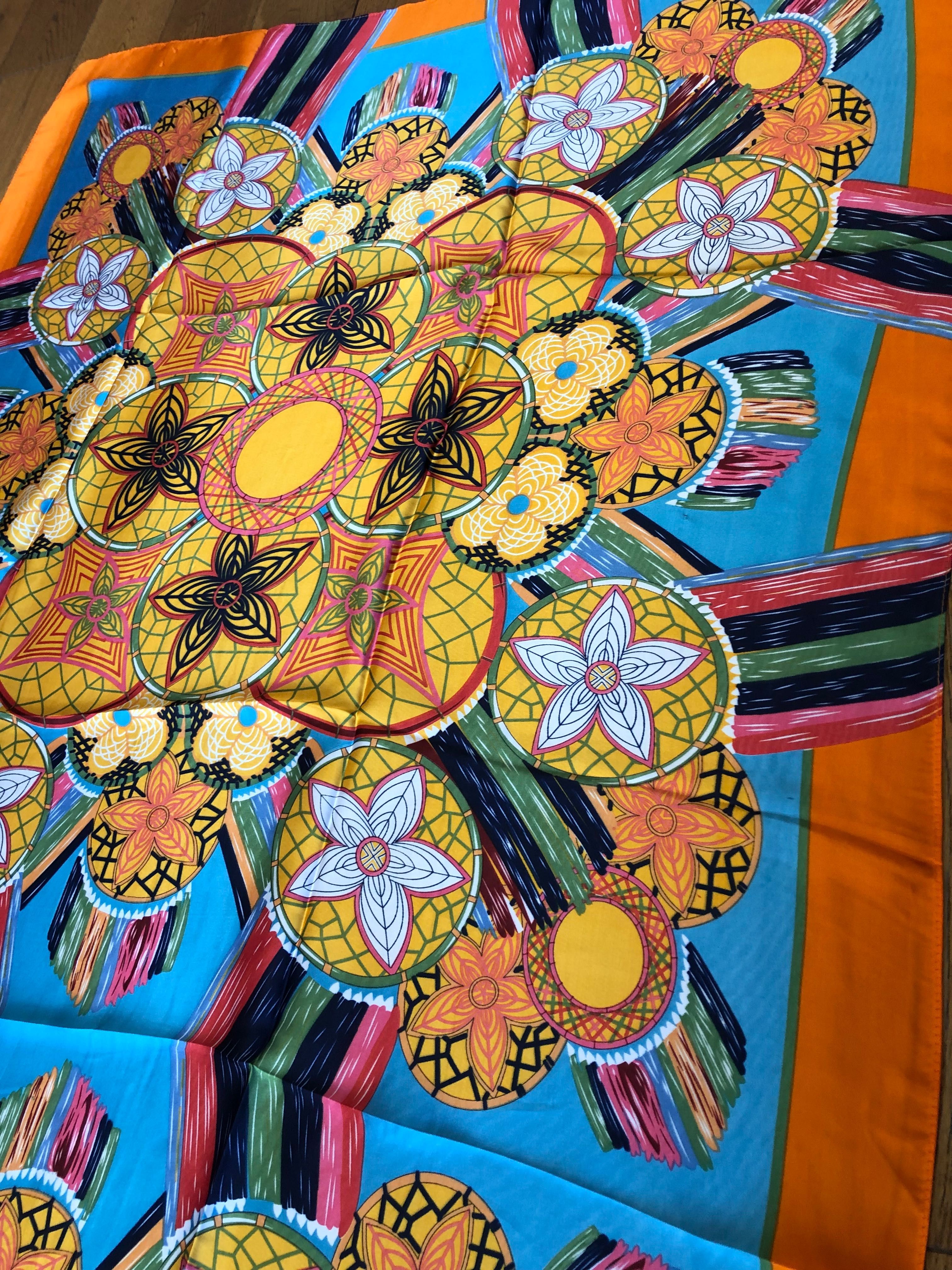 Okazja jedwab 100% nowa chusta szal apaszka pareo ogromna cudne kolory