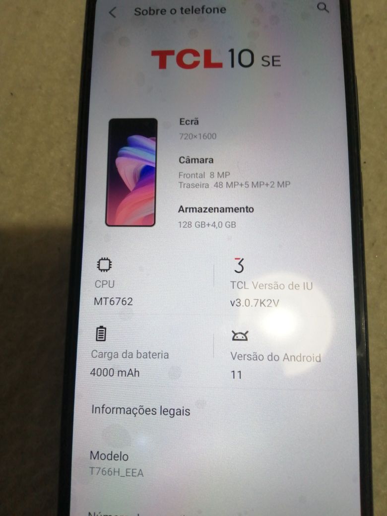 Excelente TCL 10 SE Modelo T66H
