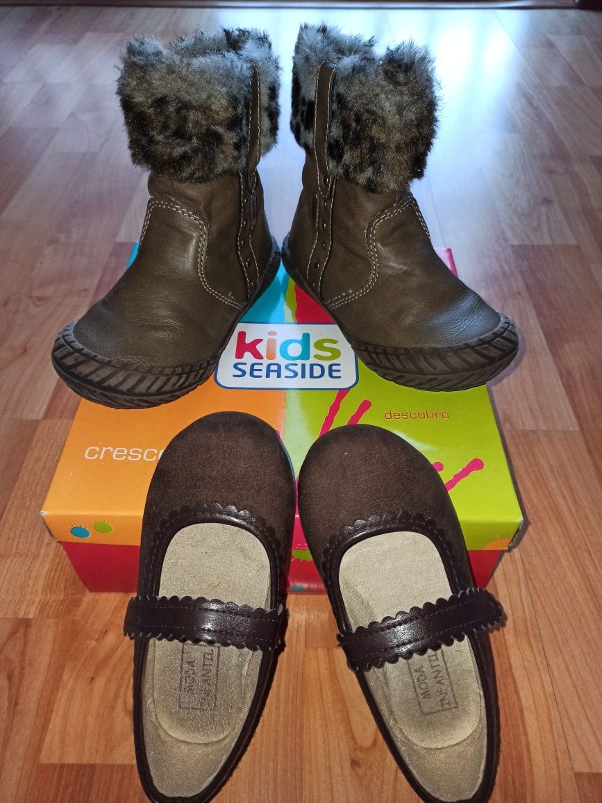 Conjunto botas e sapatos castanho n26