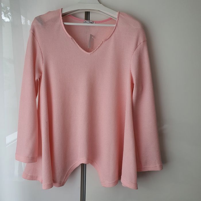 Bluzka damska  z dzianiny   rózowa