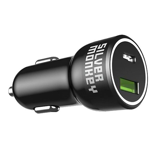 Ładowarka samochodowa Silver Monkey Sma078/1xUSB-C 1xUSB-A 45w Pd Qc -