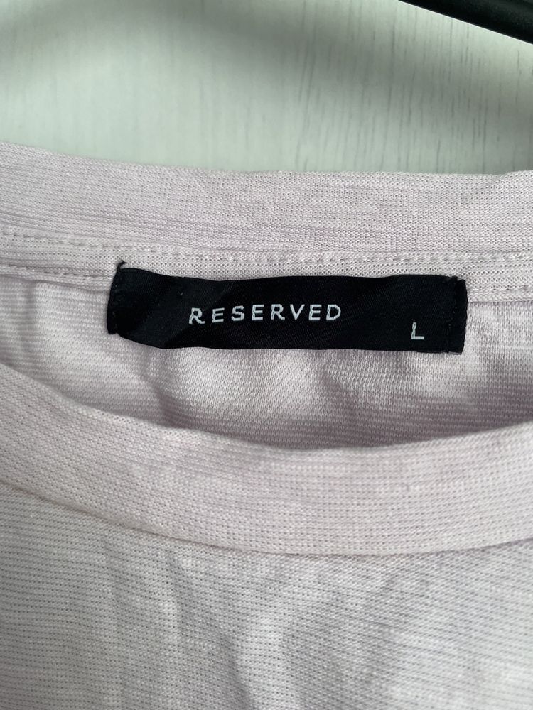 Śliczna lawendowa bluzka z falbankami - rozmiar L - Reserved