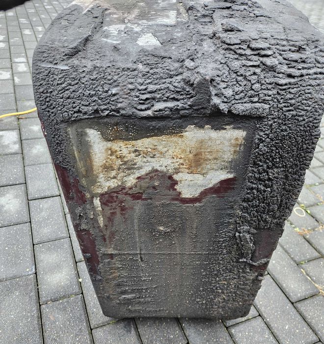 Zbiornik paliwa naczepy na ropę ze stelażem 60 x 57 x 35 cm