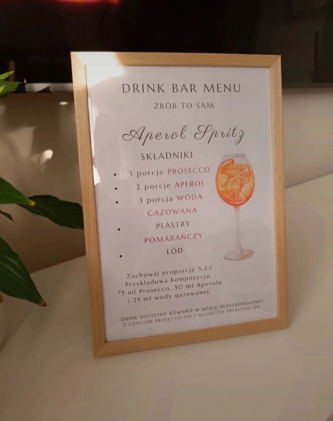 Drink bar menu, wesele, ślub, DIY