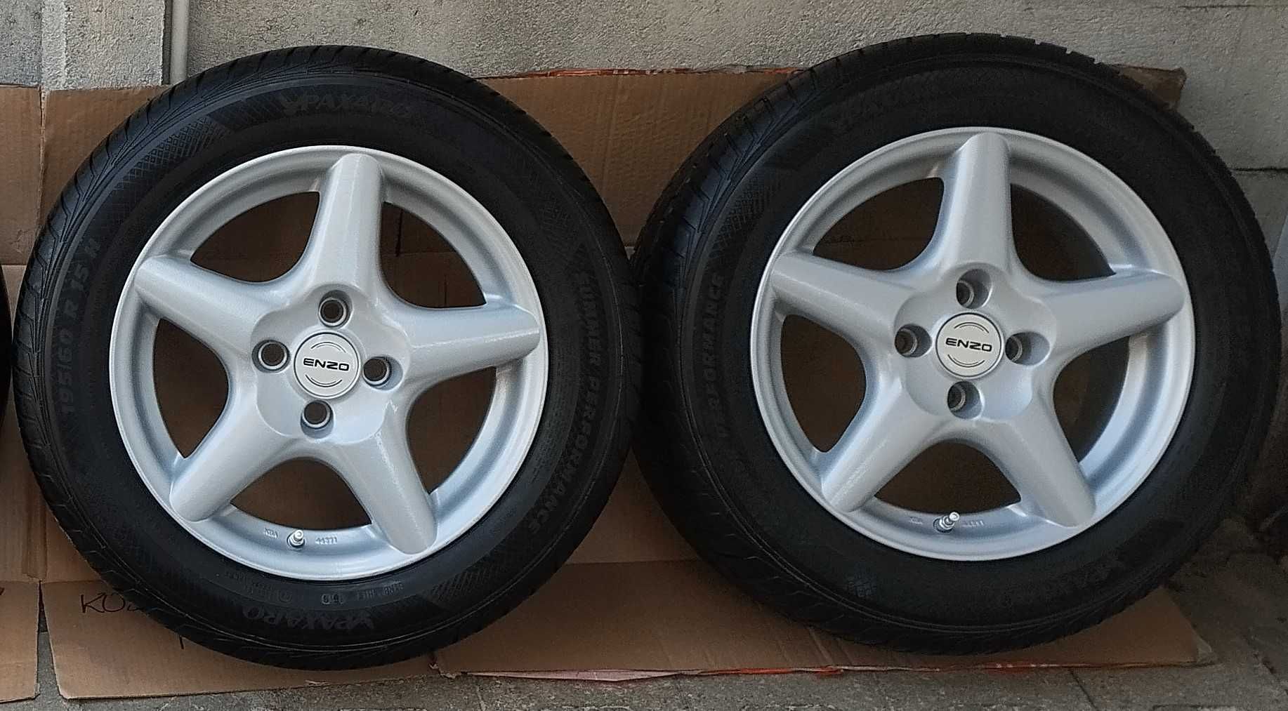 ENZO R felgi aluminiowe 15 cali 4 x 100 jak nowe + super opony letnie