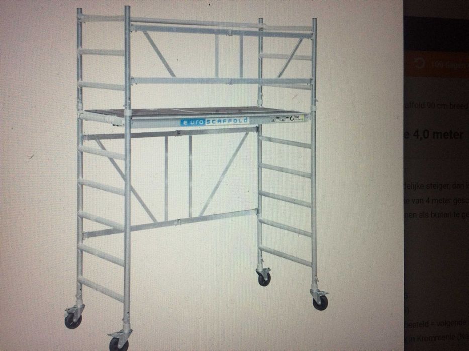 Rusztowanie Aluminiowe EUROSCAFFOLD 0,90x190cm ,wysokość robocza 4m