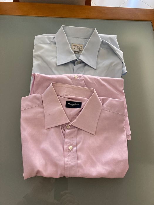 2 camisas para botão de punho -tamanho 44