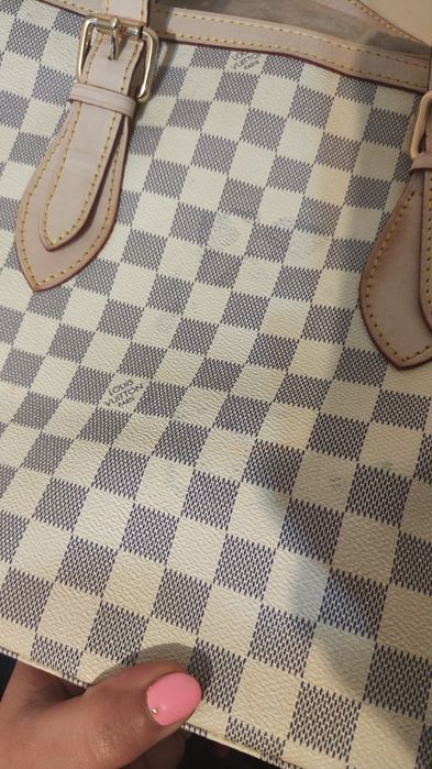 Torba duża LV dodatki ze skóry naturalnej