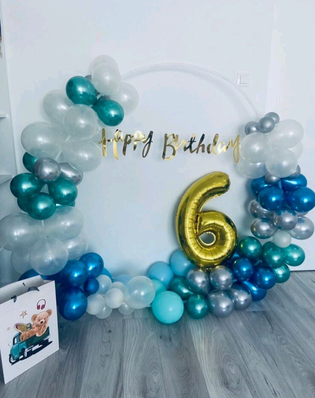 Stelaż łuk+ balony chrzest 18-stka roczek komunia urodziny baby shower