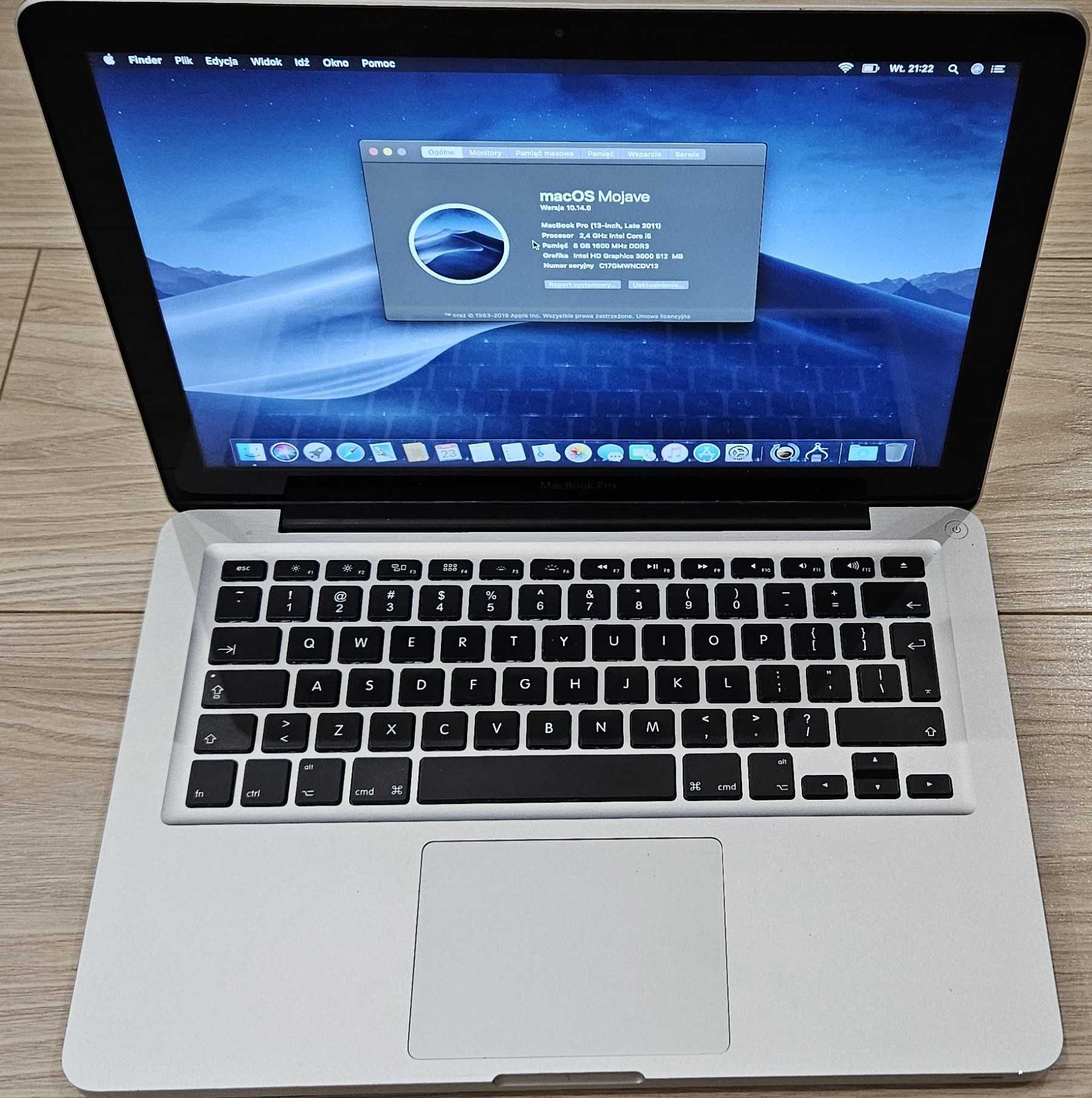 MacBook PRO 13'' i5/2.4GHz/512SSD/8GB/bat.3h 100% spr