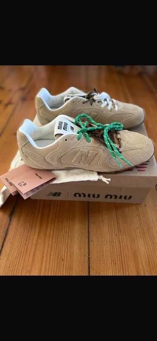 buty_New_Balance_Miu_Miu_530_SL_Ecru_suede_sneakers Espadryle/ Roz 39