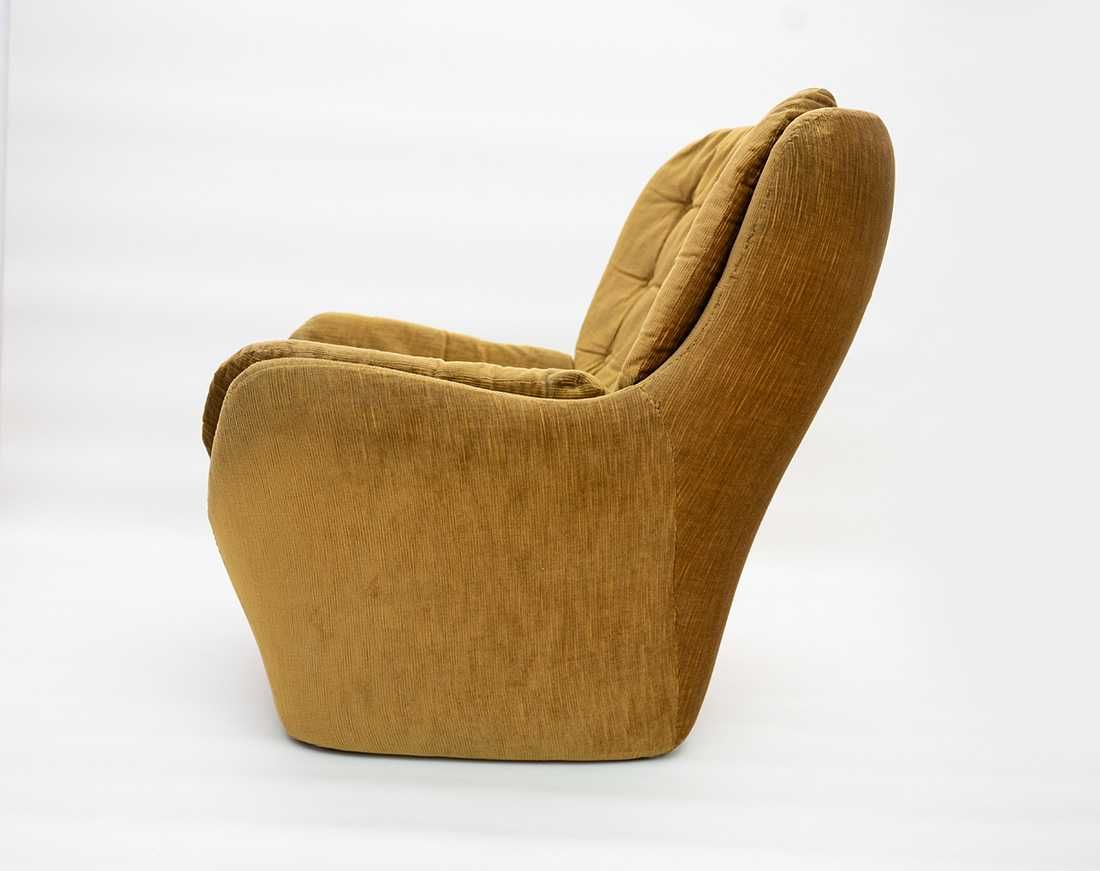 SOFA + 2 fotele + podnóżek SPACE AGE design lata 60