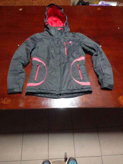 Kurtka narciarska 4F M damska zimowa czarna różowa