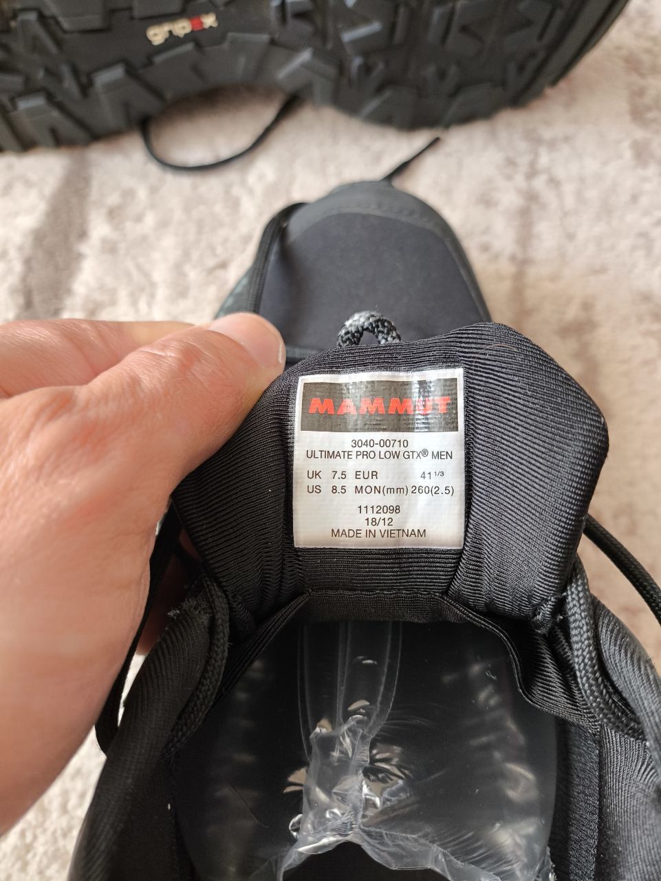 Кросівки Mammut Ultimate Pro Low GTX 41 Black Мамути на гортексі