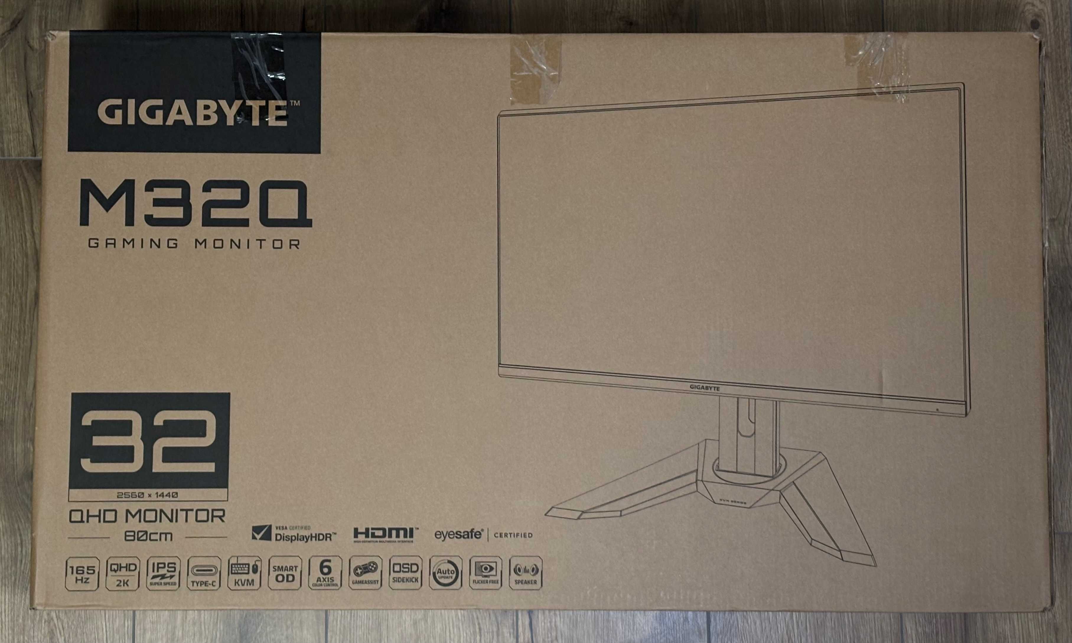 Monitor 31.5 cala Gigabyte M32Q HDR KVM w idealnym stanie