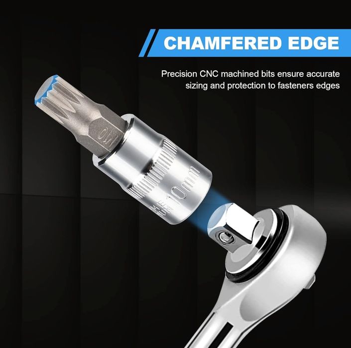 Jogo de 12 chaves 1/2, 1/4 e 3/8 XZN com estojo NOVO