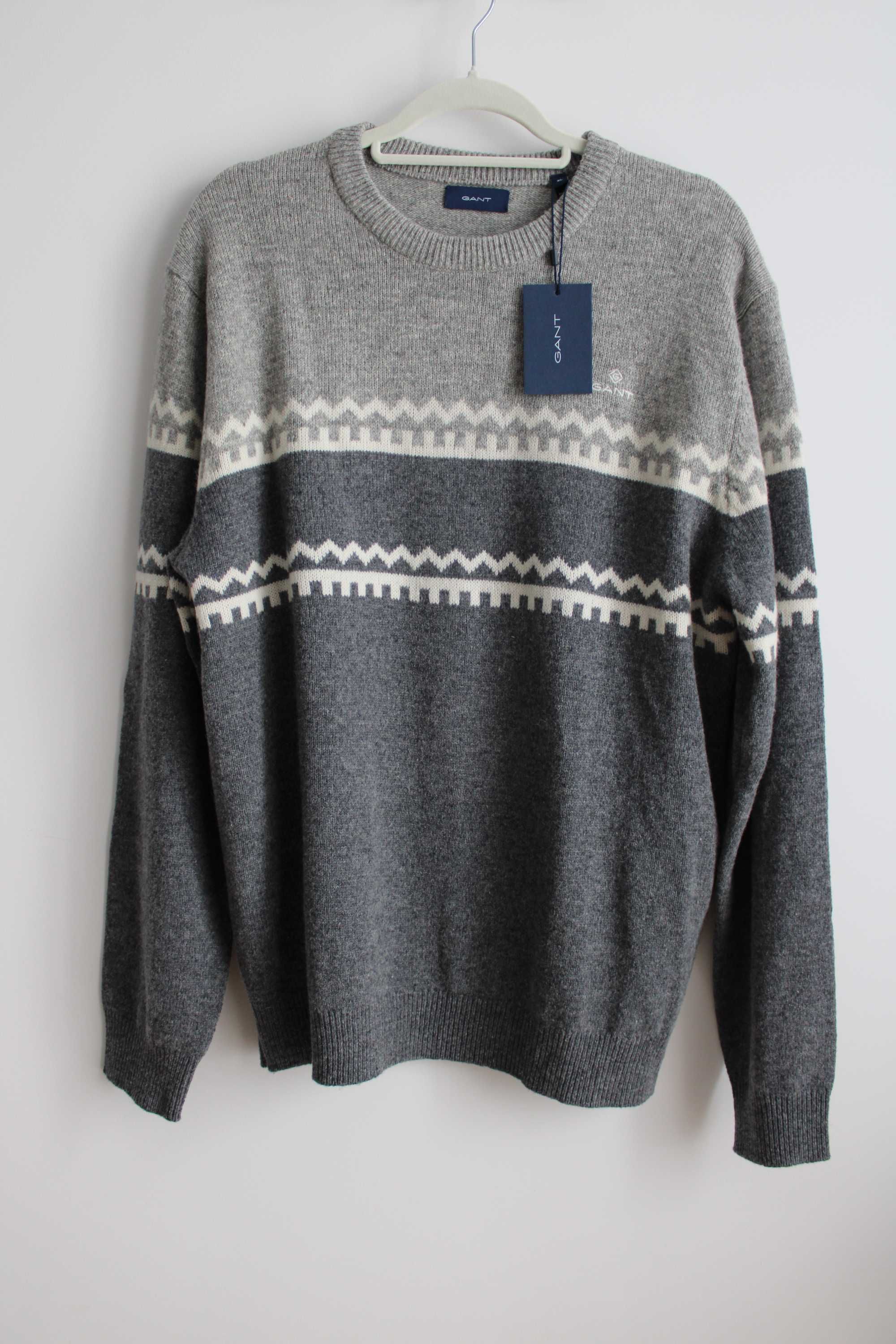 GANT  sweter męski wełna XL