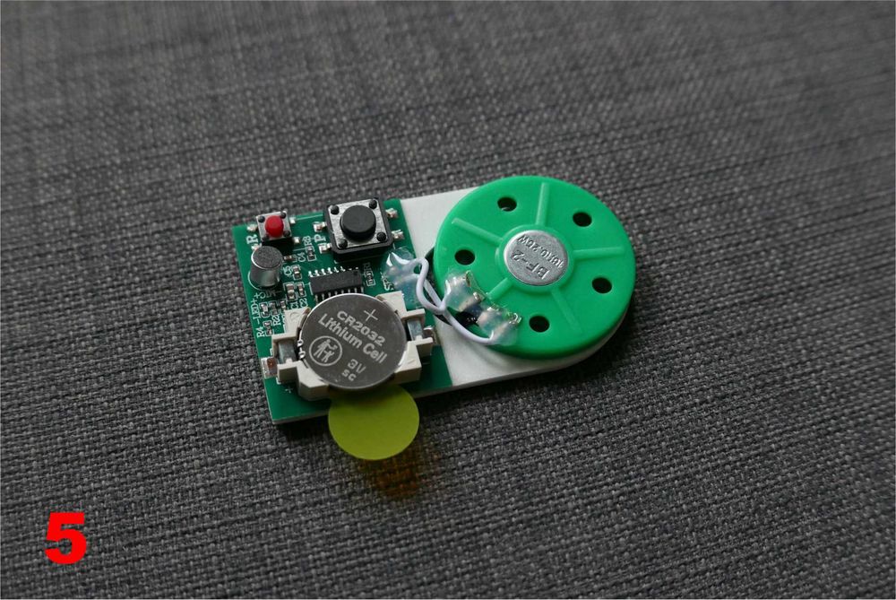 Moduł dźwiękowy do kartki z życzeniami lub zabawki – DIY – głośnik