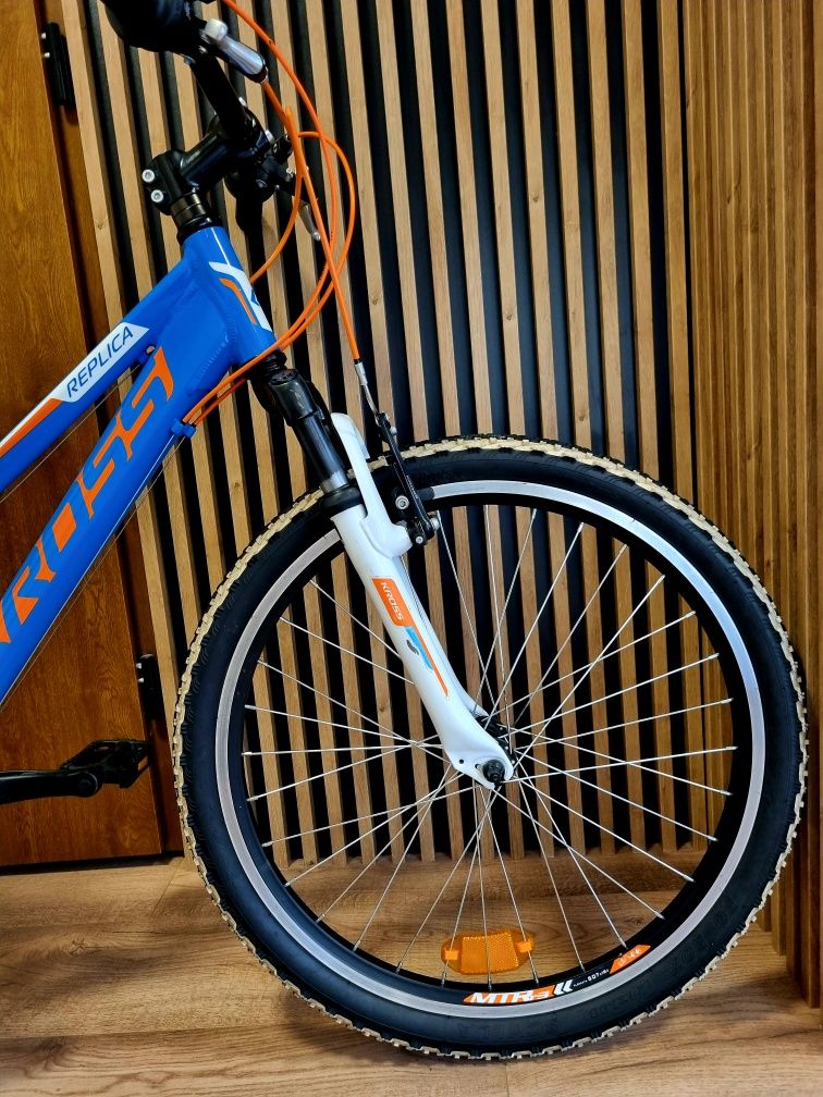 Kross Hexagon JR Niebieski Rower dziecięcy Górski kola 24 cale