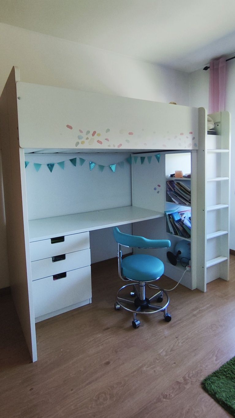 Beliche IKEA + colchão + cadeira