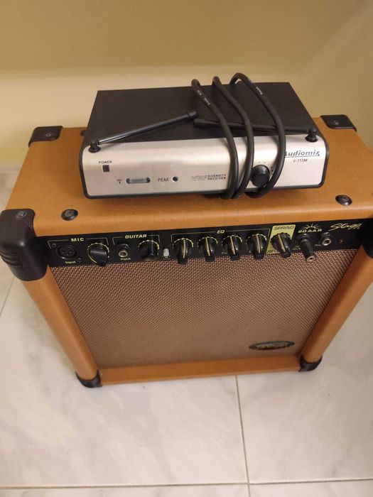 Amplificador Guitarra Acústica e Recetor