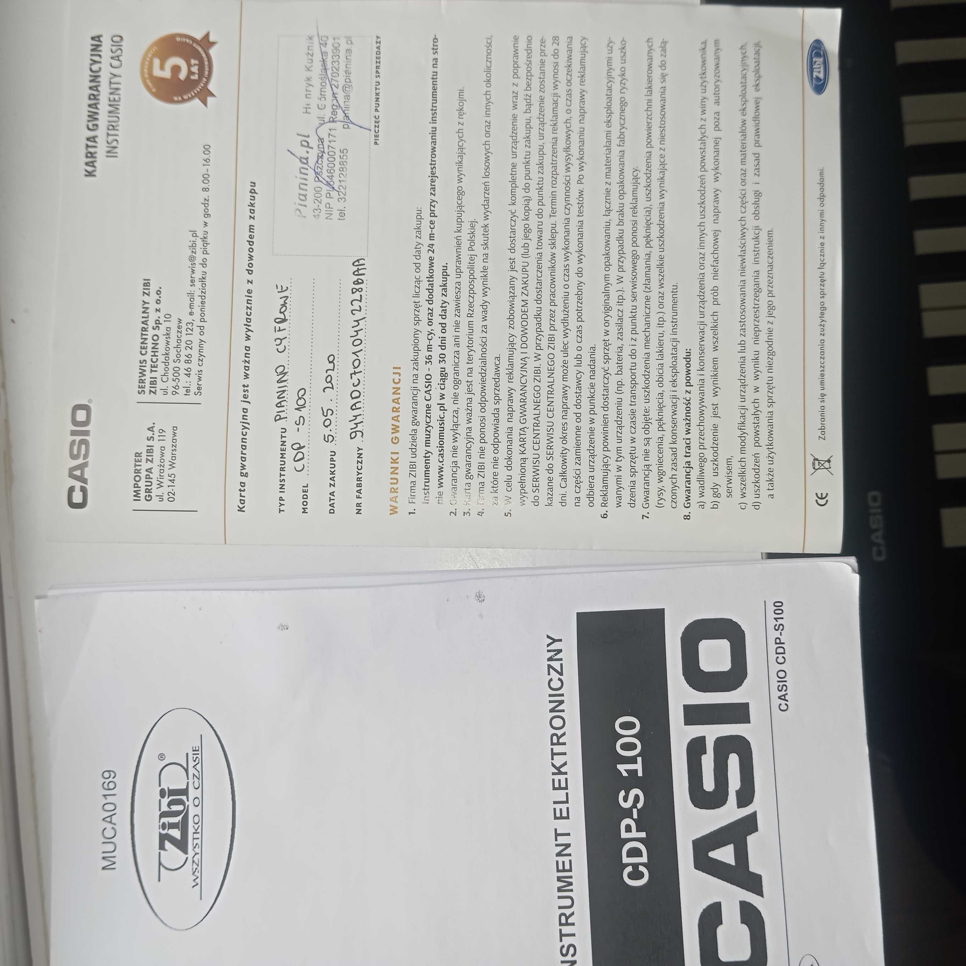 casio cdp s100 stan bardzo dobry