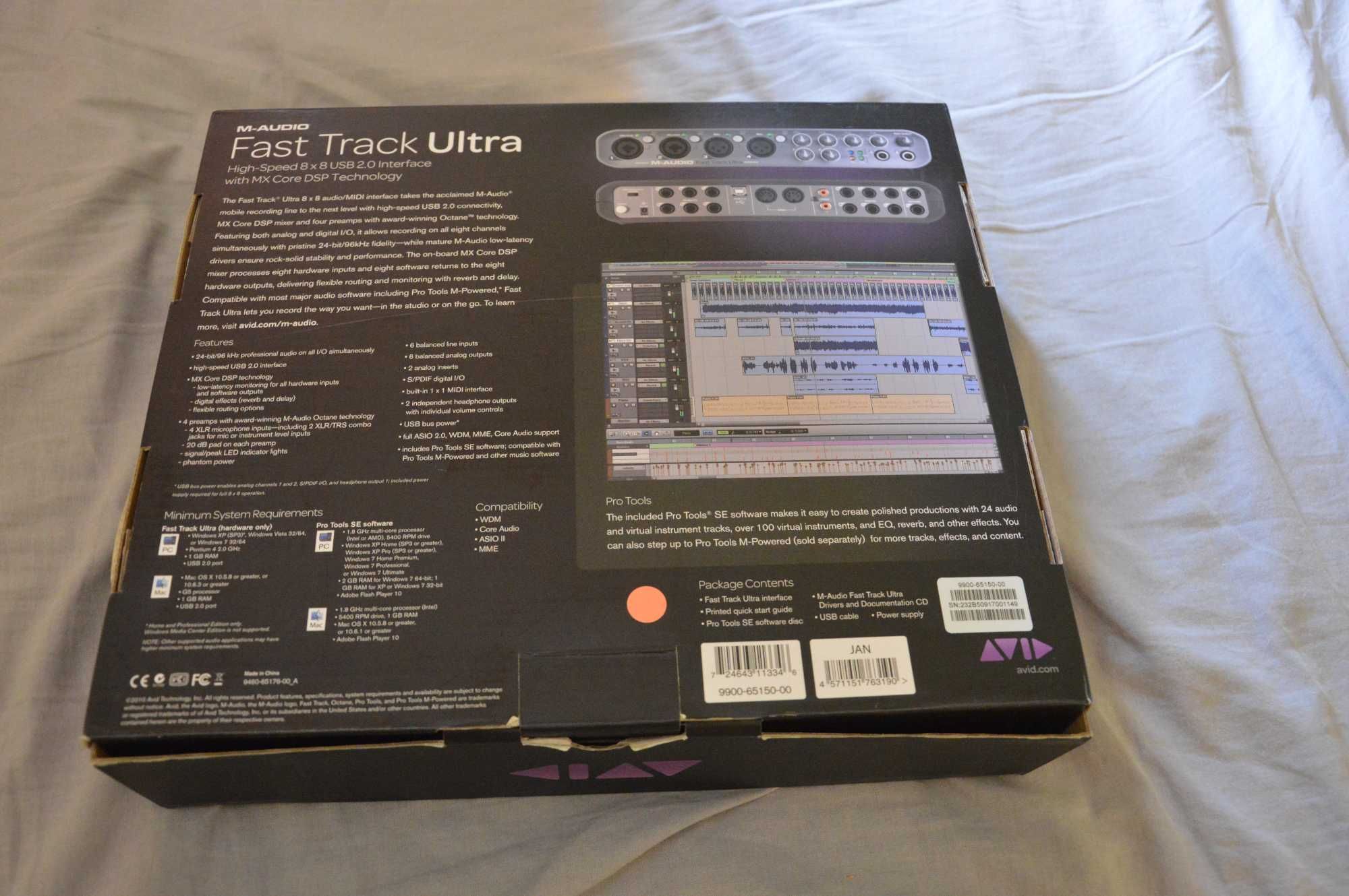 Placa de Som M-Audio Fast Track Ultra 8x8